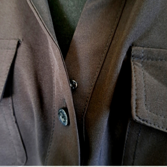 Calvin Klein Jeans Black Blouse Women's Small Travel Shirt Lightweight Collared - Picture 7 of 13